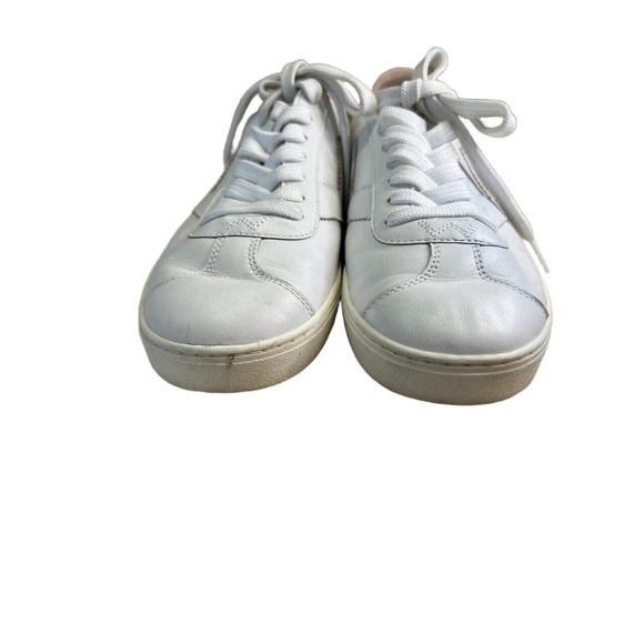 Stewart Weitzman White LaceUp W Motif SW Logo Daryl Sneaker 8 M - Picture 4 of 16